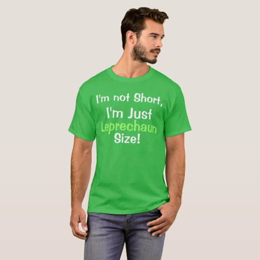 私は短くはない、ちょうどレプラチョーンサイズSt patricks Tシャツ (正面フル)