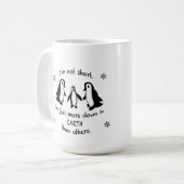 私は短くはない、地球にダウン コーヒーマグカップ (正面左)