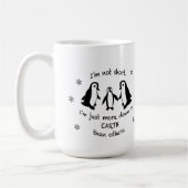 私は短くはない、地球にダウン コーヒーマグカップ (左)