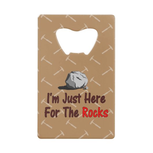 私は石のためにちょうどここにいます クレジットカード栓抜き (正面)