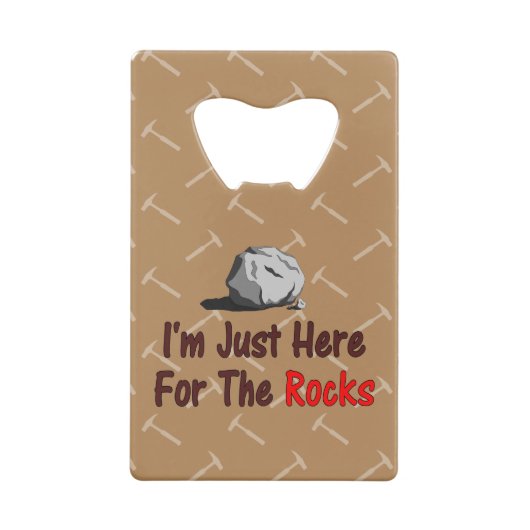 私は石のためにちょうどここにいます クレジットカード栓抜き (裏面)