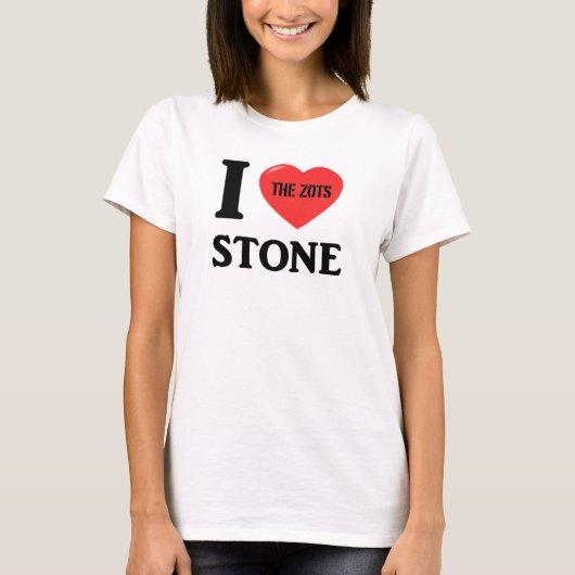 私は石を愛します Tシャツ (正面)