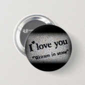 私は石造りボタンで書かれる愛します 缶バッジ (正面&裏面)