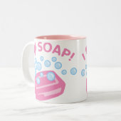 私は石鹸が大好き ツートーンマグカップ (正面左)