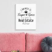 私は砂糖とスパイスと不動産のアディヴ実在ェで作られている キャンバスプリント (インサイチュ (リビング))