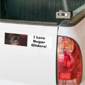 私は砂糖のグライダーを愛します! バンパーステッカー (トラック上)