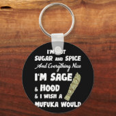 私は砂糖やスパイスや全てがおいしい キーホルダー (正面)