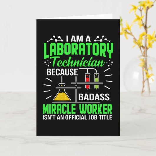 私は研究室の技術者の研究室のPunである カード (黄色い花)