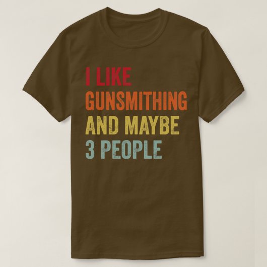 私は砲撃が好きかもしれない3人 Tシャツ (デザイン正面)