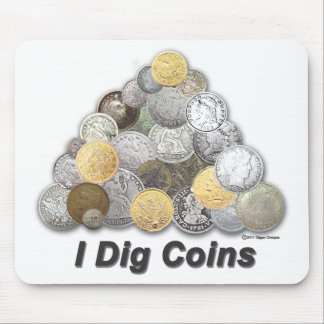 私は硬貨を掘ります マウスパッド