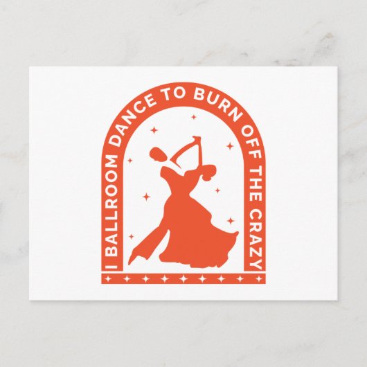 私は社交ダンスを踊って燃え尽熱狂するくす ポストカード (正面)