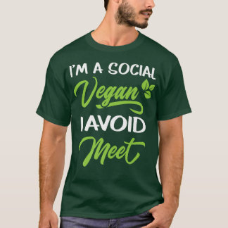 私は社会ビーガンで内向菜里に会わない Tシャツ