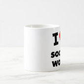 私は社会事業を愛します コーヒーマグカップ (中央)