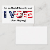 私は社会保障に賛成で投票する 名刺 (正面/裏面)