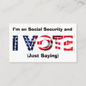 私は社会保障に賛成で投票する 名刺 (正面)