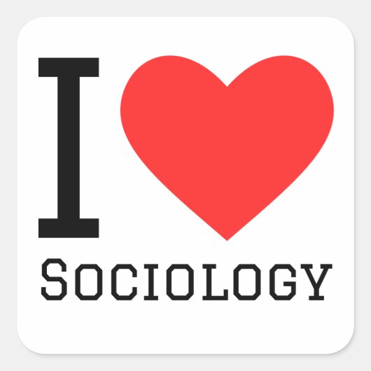 私は社会学が大好きだ スクエアシール (正面)