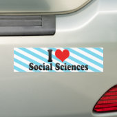 私は社会科学を愛します バンパーステッカー (車上)