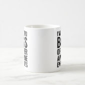 私は社員誇りを持ったのすごいボス素晴らしだおもしろい コーヒーマグカップ (中央)