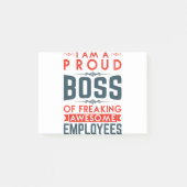 私は社員誇りを持ったのボス素晴らしだ ポストイット (正面)