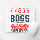 私は社員誇りを持ったのボス素晴らしだ マウスパッド (マウス)