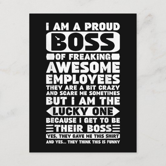 私は社員誇りを持ったShのフレッ素晴らしクボス エンクロージャーカード (裏面)