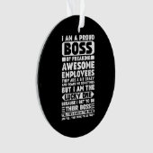 私は社員誇りを持ったShのフレッ素晴らしクボス オーナメント (正面)