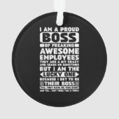私は社員誇りを持ったShのフレッ素晴らしクボス オーナメント (裏面)