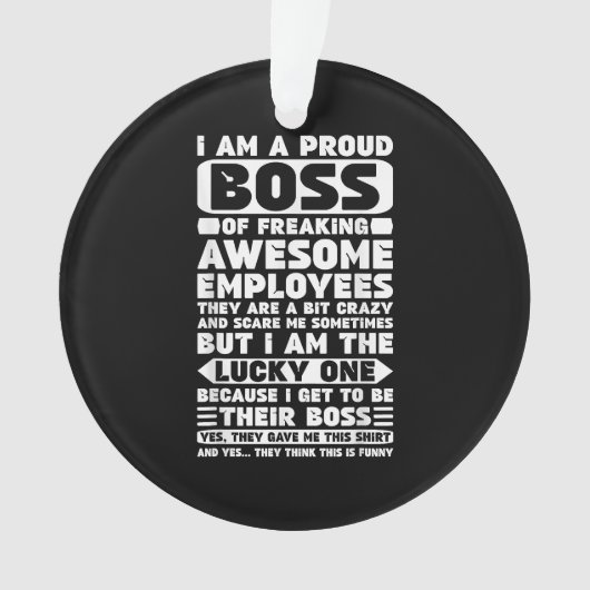 私は社員誇りを持ったShのフレッ素晴らしクボス オーナメント (正面)
