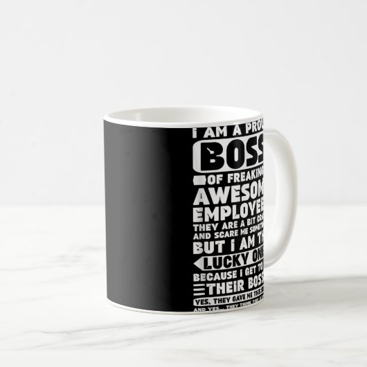 私は社員誇りを持ったShのフレッ素晴らしクボス コーヒーマグカップ (正面右)