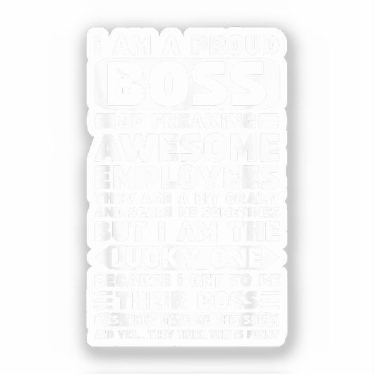 私は社員誇りを持ったShのフレッ素晴らしクボス シール (正面)