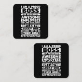 私は社員誇りを持ったShのフレッ素晴らしクボス スクエア名刺 (正面/裏面)