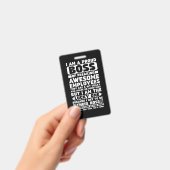 私は社員誇りを持ったShのフレッ素晴らしクボス バッジ (手持ち)