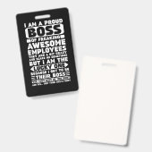 私は社員誇りを持ったShのフレッ素晴らしクボス バッジ (正面＆裏面)