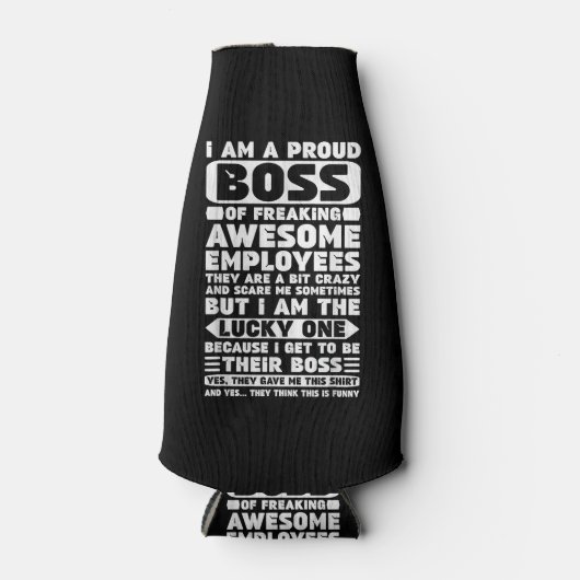 私は社員誇りを持ったShのフレッ素晴らしクボス ボトルクーラー (正面)