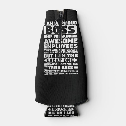 私は社員誇りを持ったShのフレッ素晴らしクボス ボトルクーラー (裏面)