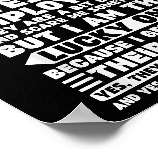 私は社員誇りを持ったShのフレッ素晴らしクボス ポスター (角)