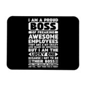 私は社員誇りを持ったShのフレッ素晴らしクボス マグネット (横)