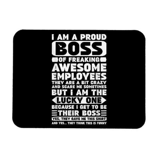 私は社員誇りを持ったShのフレッ素晴らしクボス マグネット (横)