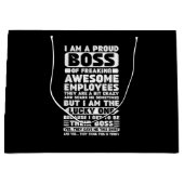 私は社員誇りを持ったShのフレッ素晴らしクボス ラージペーパーバッグ (正面)
