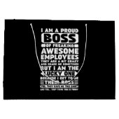 私は社員誇りを持ったShのフレッ素晴らしクボス ラージペーパーバッグ (裏面)