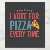 私は社長の度にピザに投票おもしろいする ワインラベル (シングルラベル)