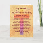 私は祈りの言葉を言いました -- 感動的な挨拶状 カード (正面)