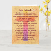 私は祈りの言葉を言いました -- 感動的な挨拶状 カード (黄色い花)