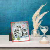 私は祈今日の引用文のインスピレーションかわいらし フォトプラーク (インサイチュ)