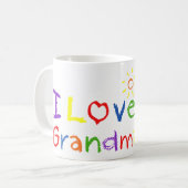 私は祖母を愛します コーヒーマグカップ (正面左)