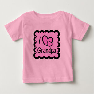 私は祖父のかわいいTシャツを愛します ベビーTシャツ
