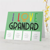 私は祖父の写真が大好き折り畳まれたグリーティングカード カード (黄色い花)