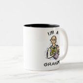 私は祖父のTシャツおよびギフトです ツートーンマグカップ (正面右)