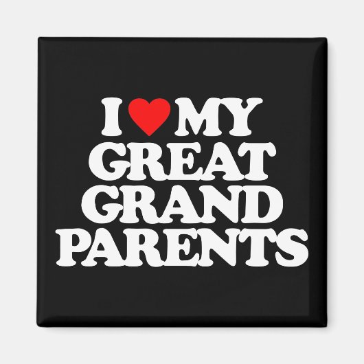 私は祖父母を愛し素晴らしている マグネット (正面)