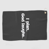 私は神が笑い回復おもしろいスピリチュアル引用文 ゴルフタオル (横)